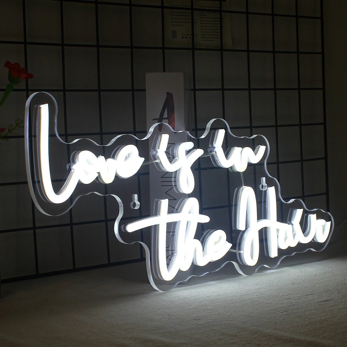 Love is in the Hair 5V USB LED Neon Sign - Budget Friendly