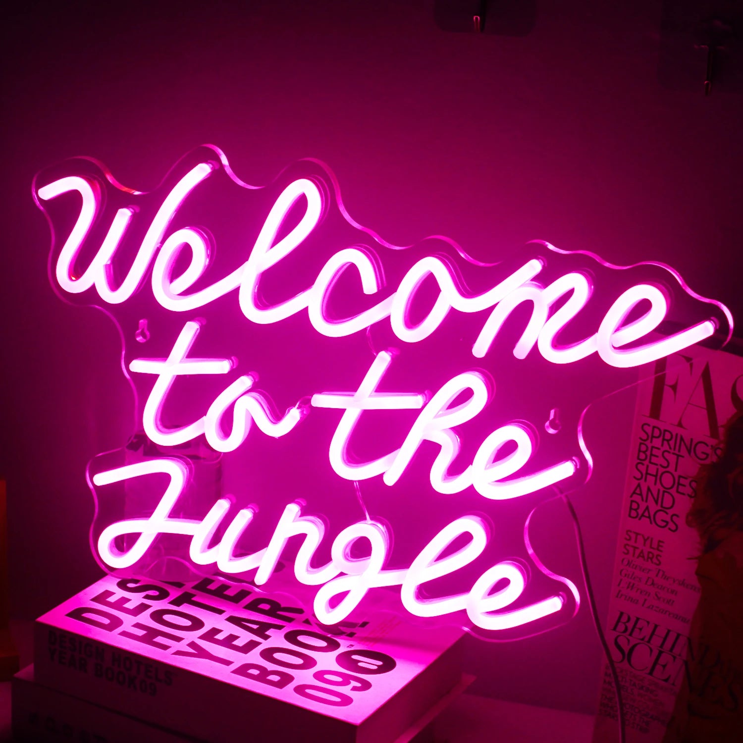 Welkom bij de Jungle 5V USB LED Neon Sign - Budgetvriendelijk