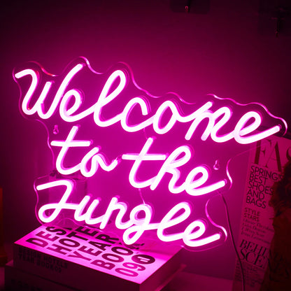 Welcome to the Jungle 5V USB LED Neon Sign - Budget Friendly