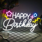 Happy Birthday 5V USB LED Neon Sign - Budget Friendly