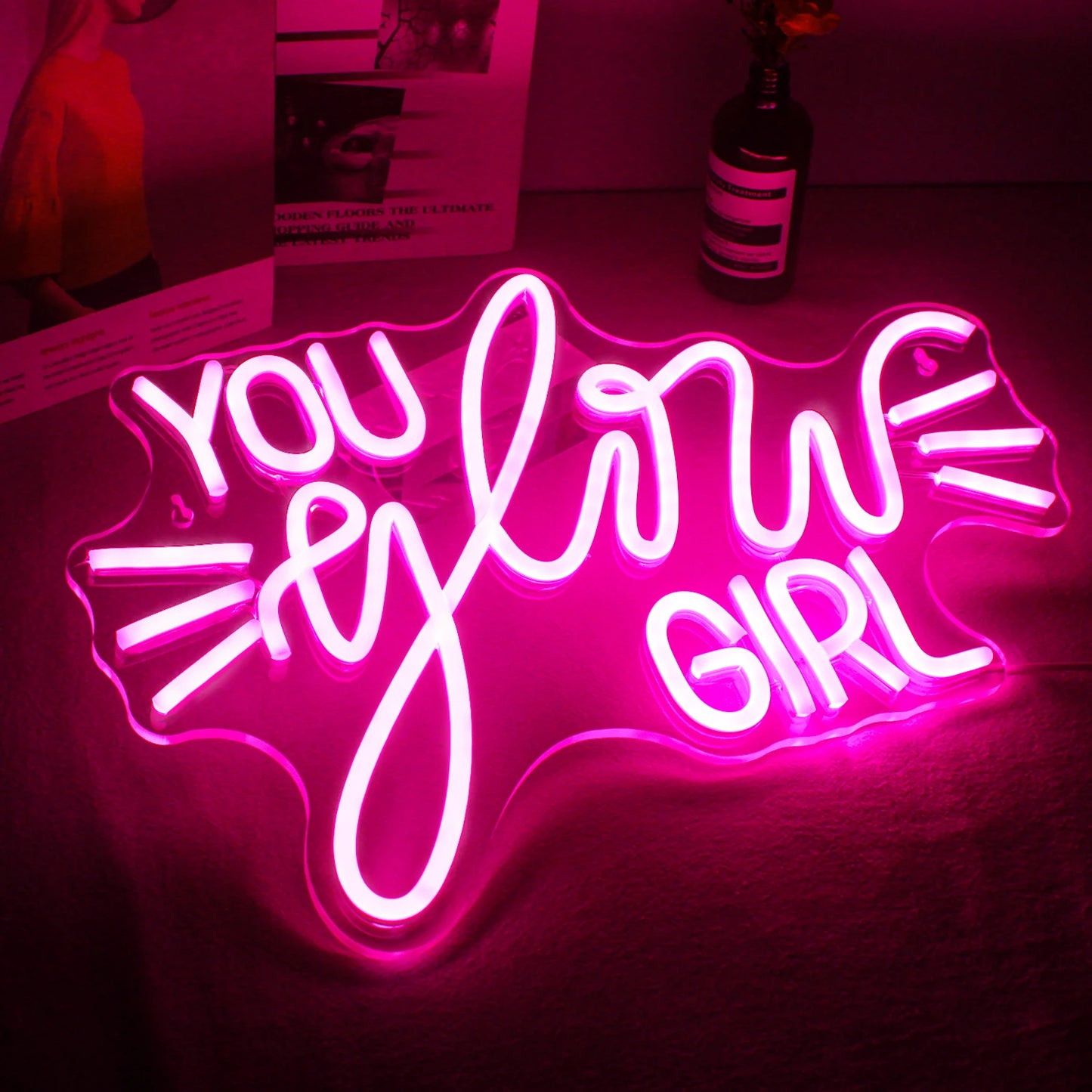 You Glow Girl 5V USB LED Neon Sign - Budget Friendly