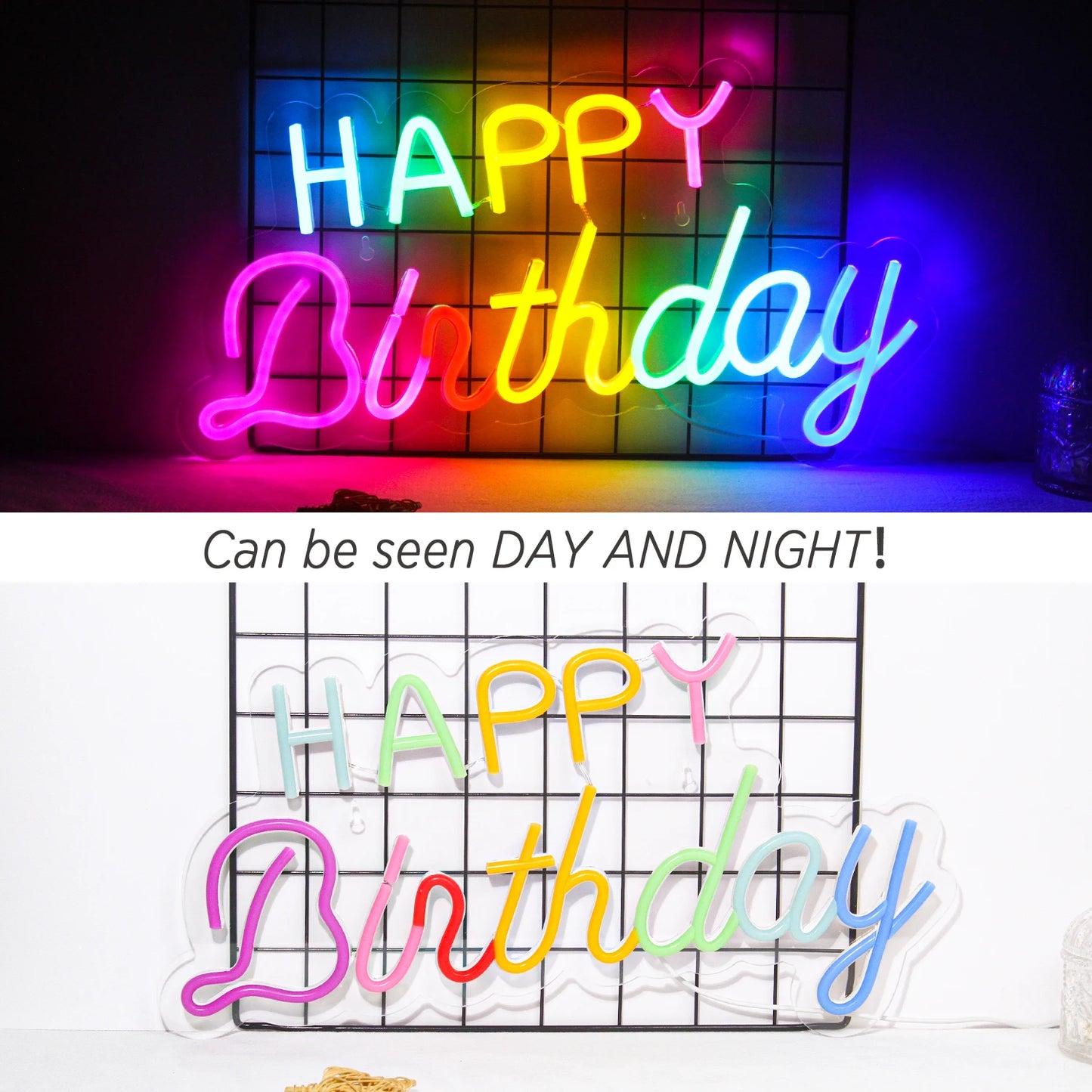 Happy Birthday 5V USB LED Neon Sign - Budget Friendly