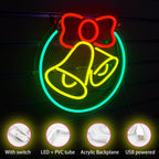 Kerstklok – LED-neonbord (5 V USB)