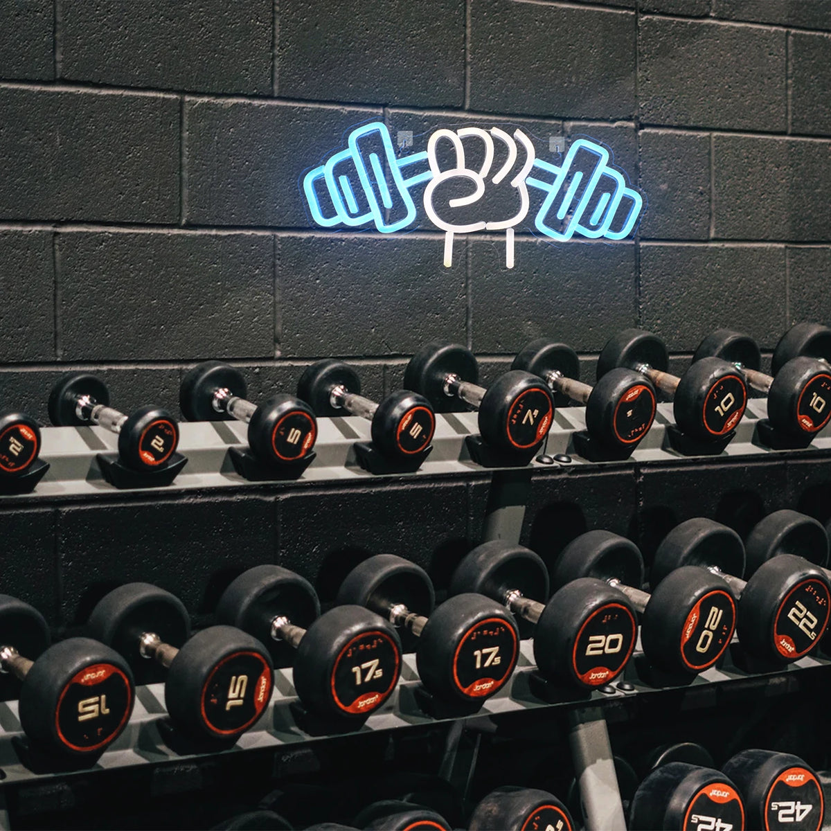 Barbell Weightlifting – LED-neonbord (5 V USB)