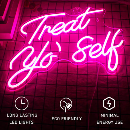 Treat You Self 5V USB LED Neon Sign - Budget Friendly