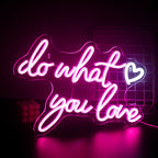 Do What You Love – Hart – LED-neonbord (5 V USB)