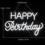 Happy Birthday – LED-neonbord (5 V USB)