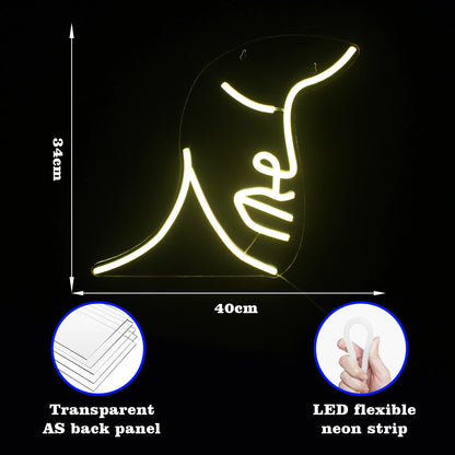 Face 5V USB LED Neon Sign - Budget Friendly