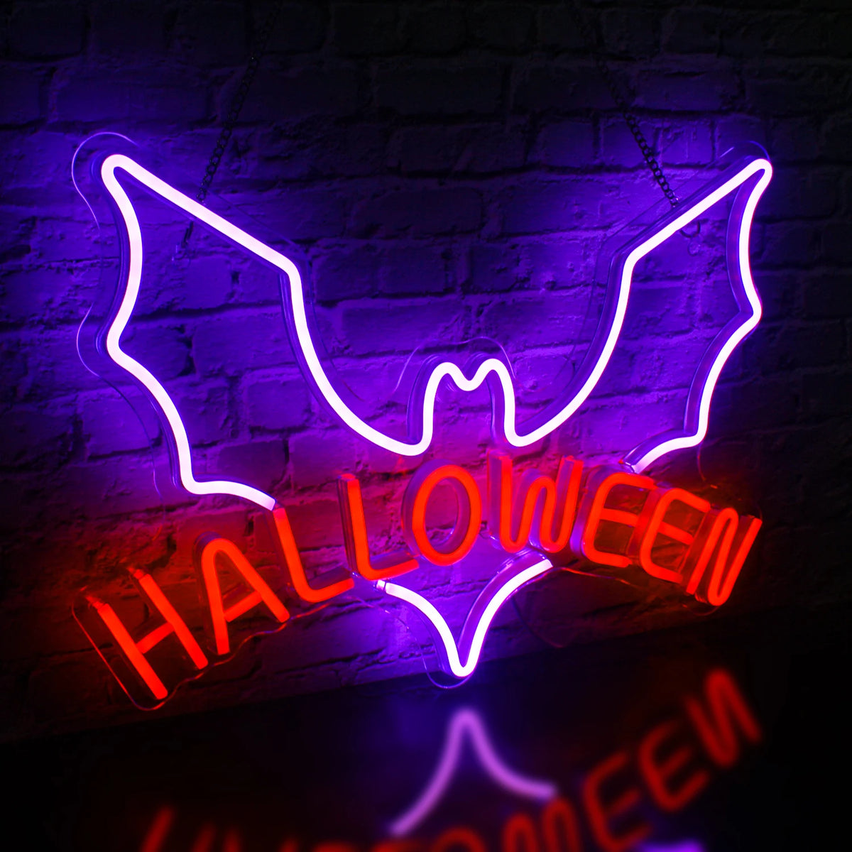Halloween – Vleermuis – LED-neonbord (5 V USB)