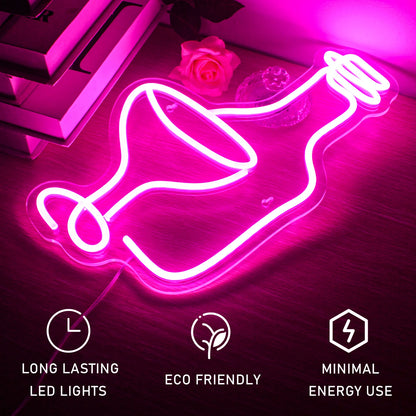 Wine Glass 5V USB LED Neon Sign - Budget Friendly