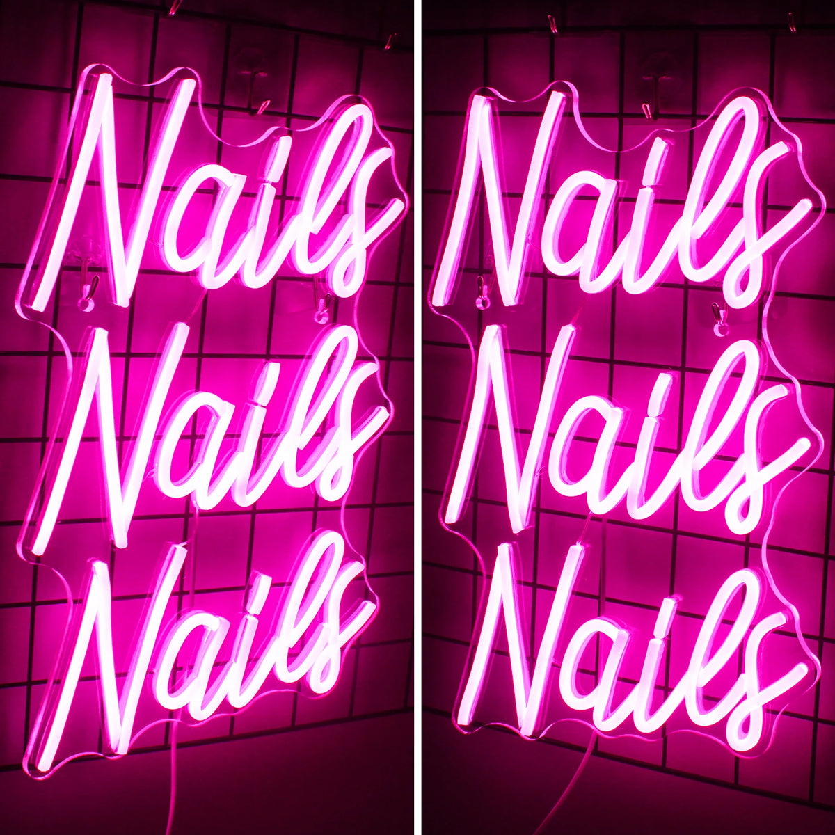 Nails Nails Nails – LED-neonreclame (5 V USB)