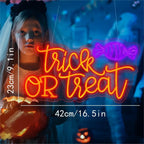 10style Halloween Trick or Treat 5V USB LED Neon Sign - Budget Friendly