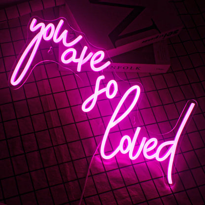 You Are So Loved 5V USB LED Neon Sign - Budget Friendly