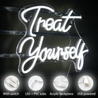 Treat Yourself 5V USB LED Neon Sign - Budget Friendly