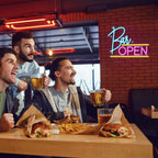 BAR OPEN – Horizontale lijnen – LED-neonreclame (5 V USB)