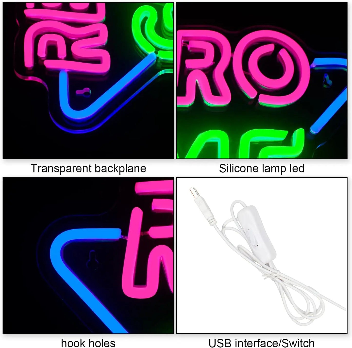 Retro Game 5V USB LED Neon Sign - Budget Friendly