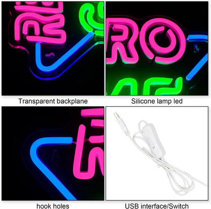 Retro Game 5V USB LED Neon Sign - Budget Friendly