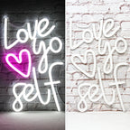 Love yo self – Hart – LED-neonbord (5 V USB)