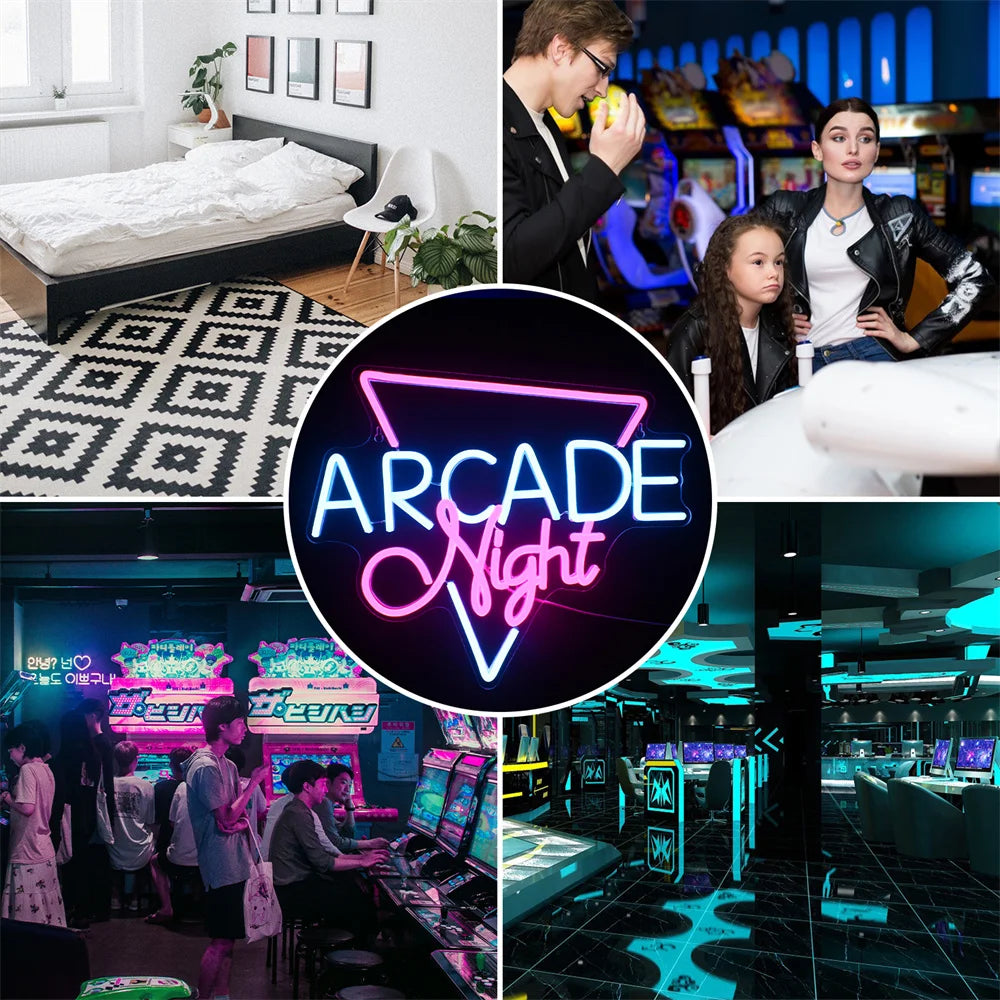 Arcade Night 5V USB LED Neon Sign - Budget Friendly