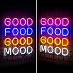 Good Food Good Mood 5V USB LED Neon Sign - Budget Friendly
