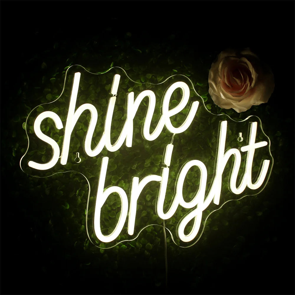 Shine Bright – LED-neonbord (5 V USB)
