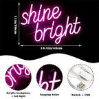 Shine Bright – LED-neonbord (5 V USB)