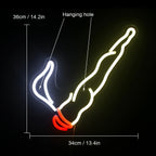 Rookmotief – LED-neonbord (5 V USB)
