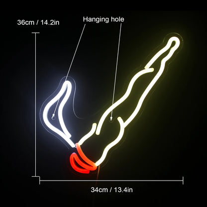 Smoking 5V USB LED Neon Sign - Budget Friendly