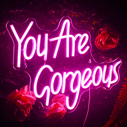 You Are Gorgeous 5V USB LED Neon Sign - Budget Friendly