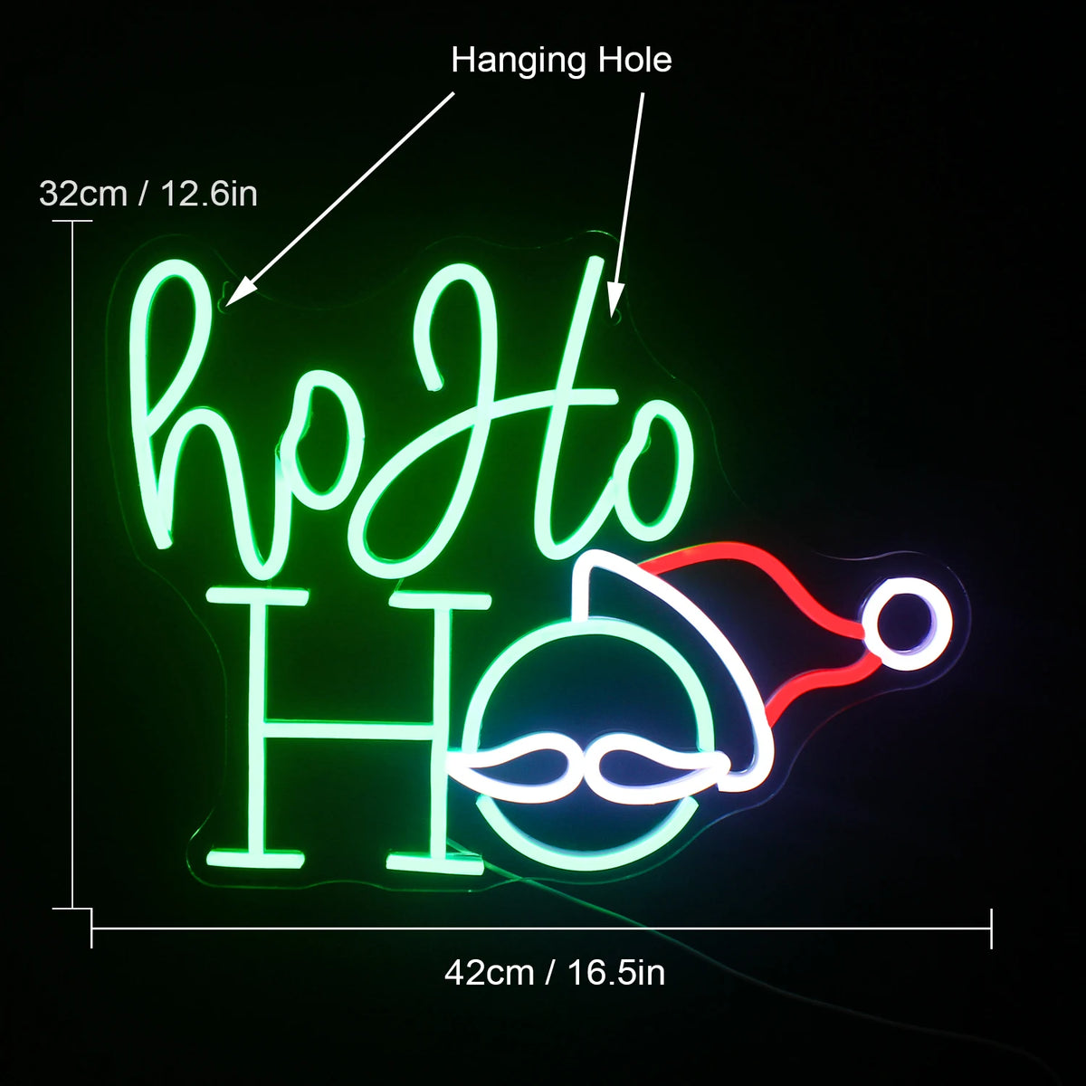 Ho Ho Ho Santa 5V USB LED Neon Sign - Budget Friendly
