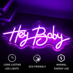 Hey Baby 5V USB LED Neon Sign - Budget Friendly