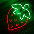 Aardbei – LED-neonbord (5 V USB)