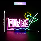 Cocktails Lounge 5V USB LED Neon Sign - Budget Friendly