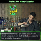 Cocktails – Groen cocktailglas – LED-neonreclame (5 V USB)