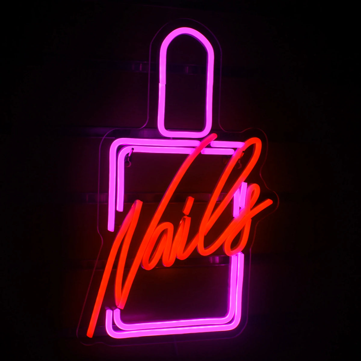 Nails – Nagellakflesje – LED-neonreclame (5 V USB)