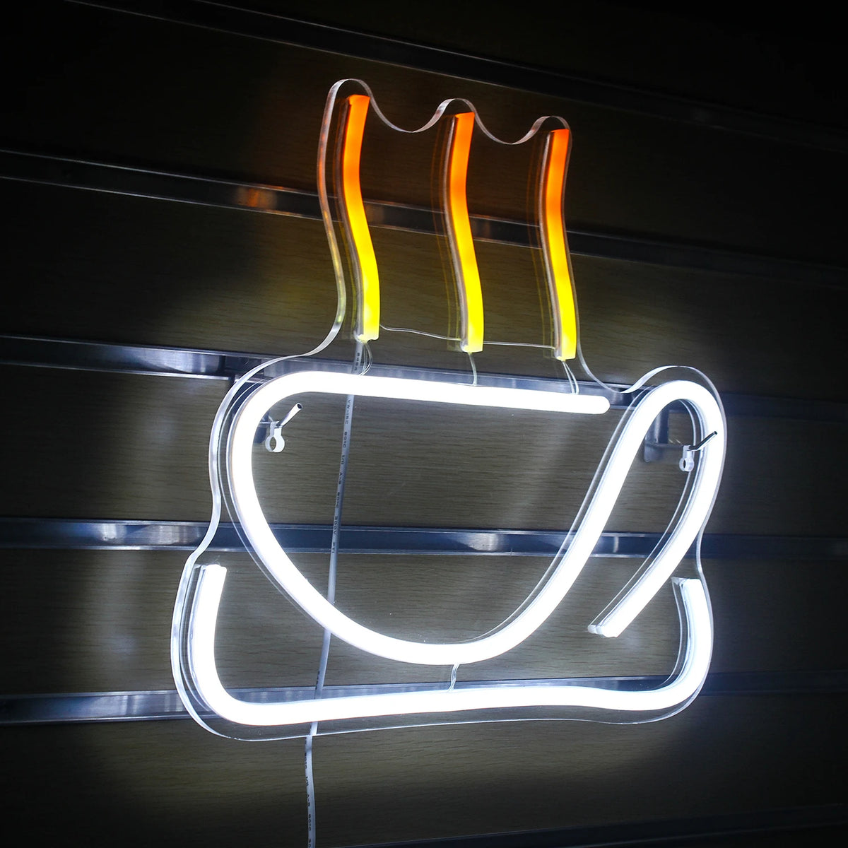 Kleurrijk koffiemotief – LED-neonreclame (5 V USB)