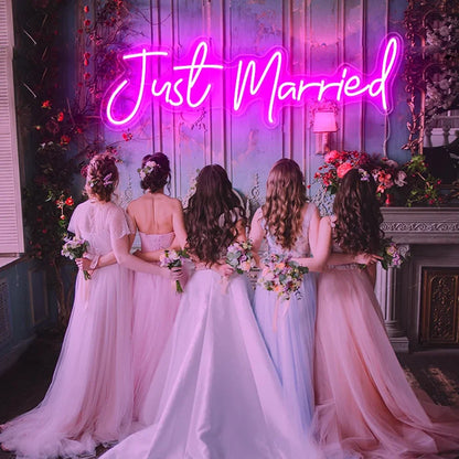 Just Married 5V USB LED Neon Sign - Budgetvriendelijk