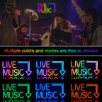 Live Music – Pijl – LED-neonbord (5 V USB)