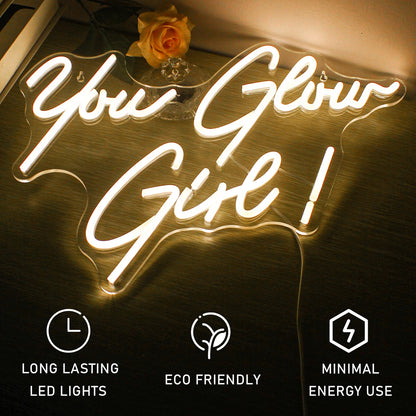 You Glow Girl 5V USB LED Neon Sign - Budget Friendly