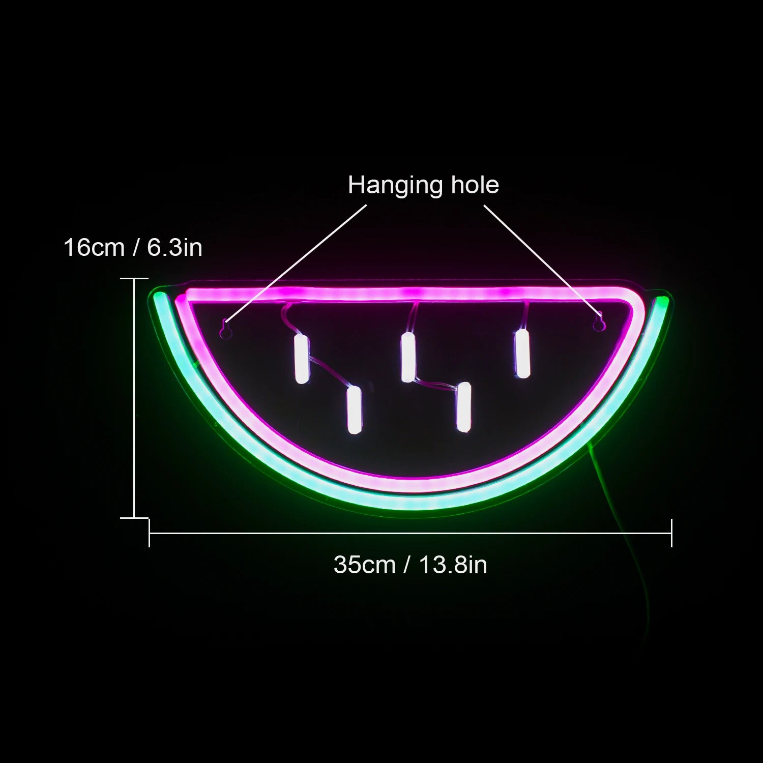 Watermeloen 5V USB LED Neon Sign - Budgetvriendelijk