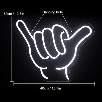 Gesture Encourage Praise 5V USB LED Neon Sign - Budget Friendly