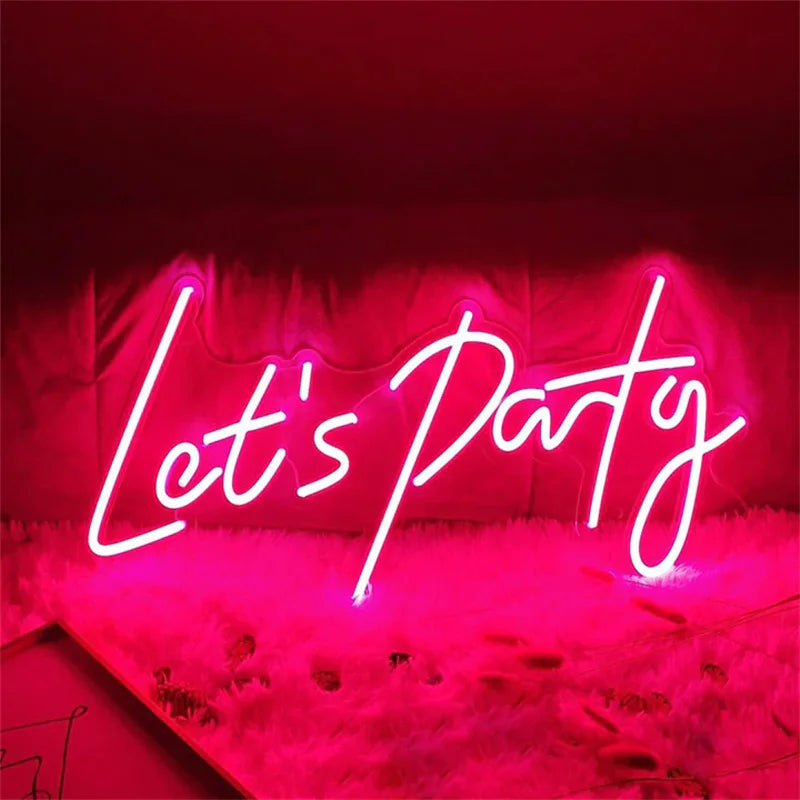 Let's Party 5V USB LED Neon Sign - Budget Friendly