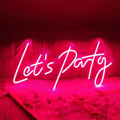Let's Party 5V USB LED Neon Sign - Budget Friendly