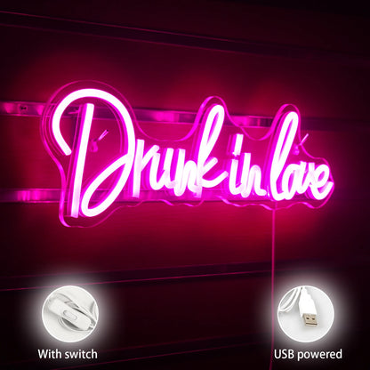 Drunk In Love 5V USB LED Neon Sign - Budget Friendly