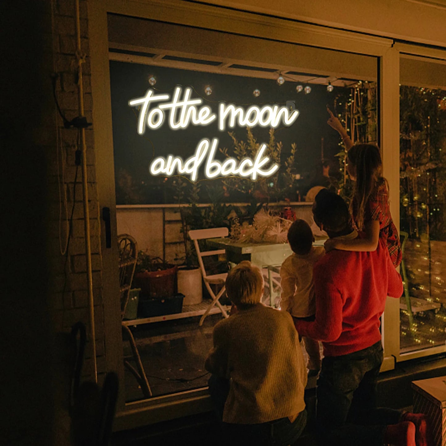 To The Moon And Back 5V USB LED Neon Sign - Budget Friendly