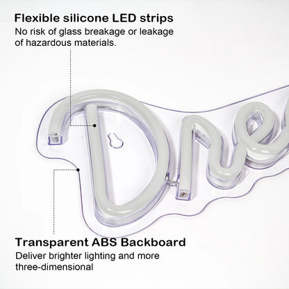 Dream Big 5V USB LED Neon Sign - Budget Friendly