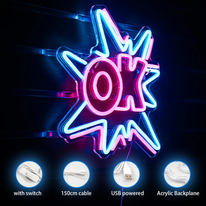 Ok 5V USB LED Neon Sign - Budget Friendly