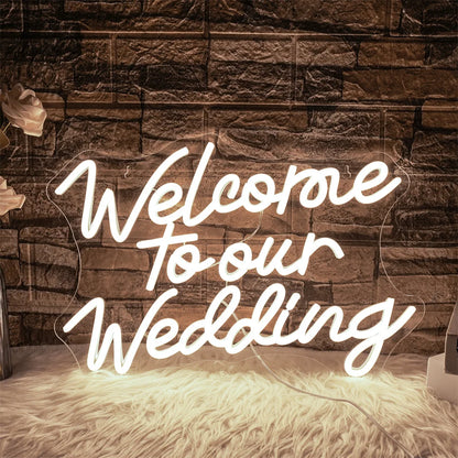 Welcome to our Wedding 5V USB LED Neon Sign - Budget Friendly