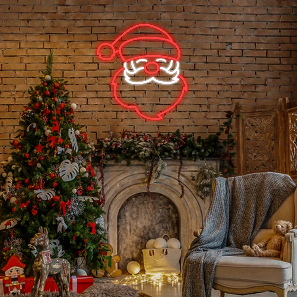Kerstmotief – LED-neonbord (5 V USB)