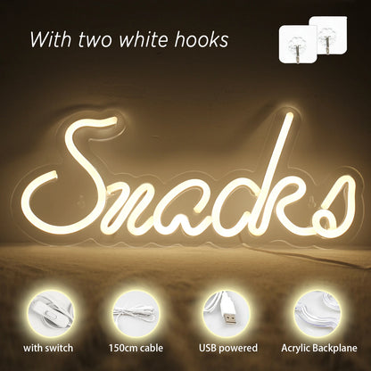 Snacks 5V USB LED Neon Sign - Budgetvriendelijk